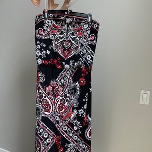 Black paisley WHBM maxi dress